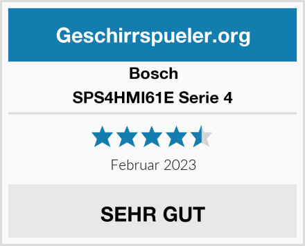 Bosch SPS4HMI61E Serie 4 Test